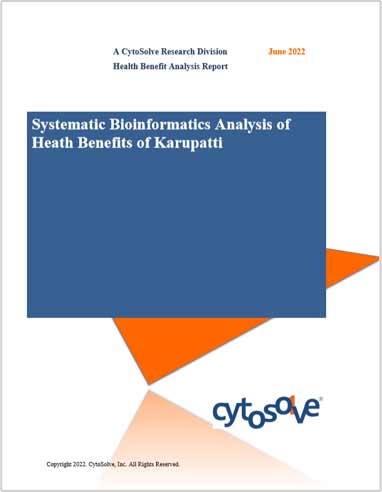 Systematic Bioinformatics Analysis of Heath Benefits of Karupatti